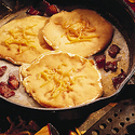 Wisconsin Cheddar Flapjacks with Apple Maple Syrup